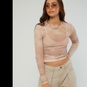 LA MER MESH TOP - DESERT